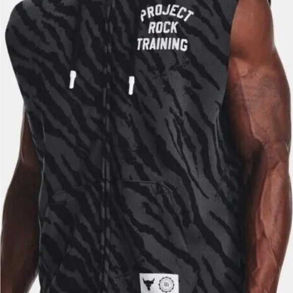 Under Armour Other - Under Armour Project Rock Rival Fleece Sleeveless Full-Zip Size XL 1377444-001